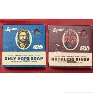 NEW Dr. Squatch Jedi Knight Only Hope + Ruthless Rinse Star Wars Bar Soap 2 Pack